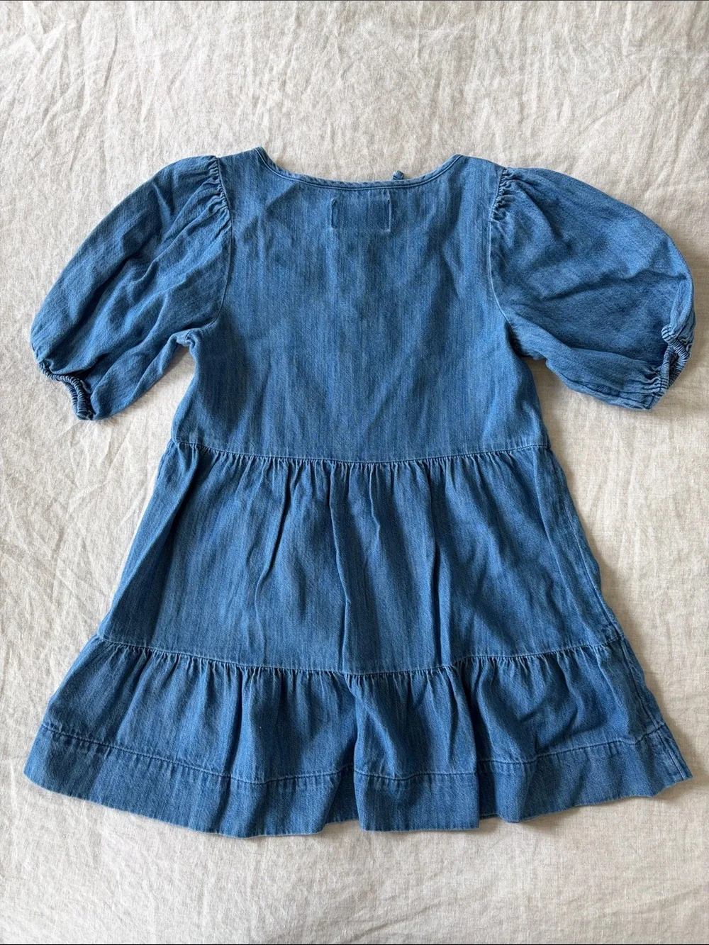Old Navy Blue Tiered Denim-Style Girls Dress
